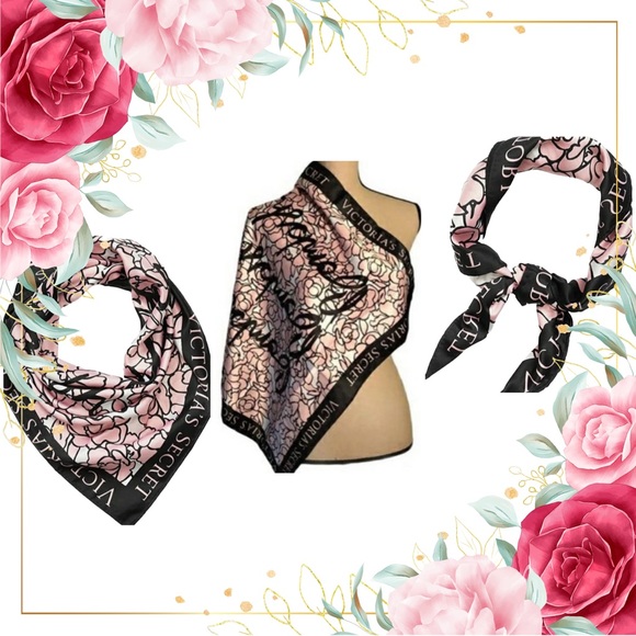 Victoria’s Secret Limited Edition Pink Peony Scarf - Picture 2 of 4